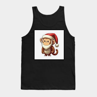 Santa Christmas Monkey! Tank Top